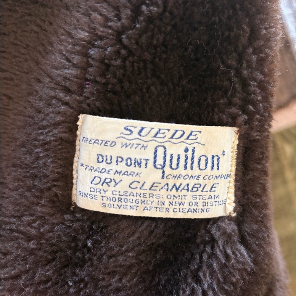 Vintage Holiday Suede & Shearling Coat | Treated Suede | Boston, Mass. - Picture 4 of 12